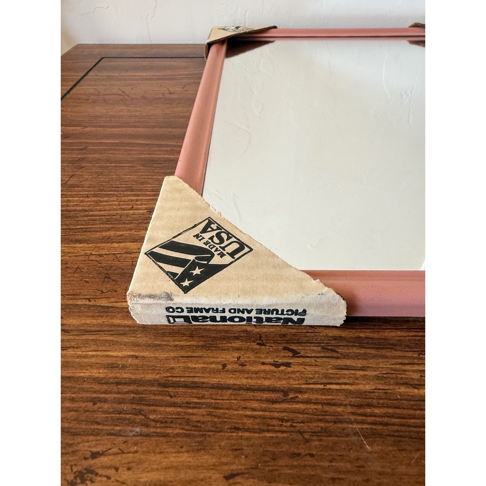 Vintage powder Pink Wall or Vanity Mirror 1980s 1990s Dead Stock - Picture 2 of 7
